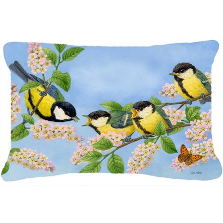 MICASA Great Tit Family of Birds Fabric Decorative Pillow MI951330